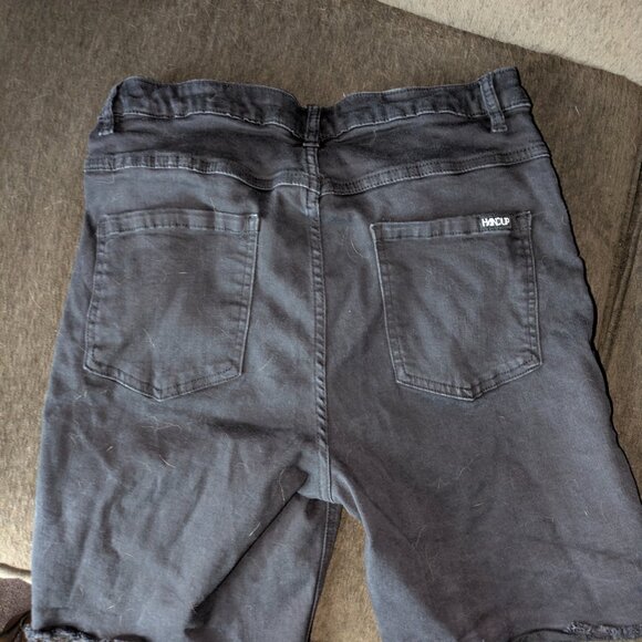 Men's Black Jean Shorts - Picture 2 of 3
